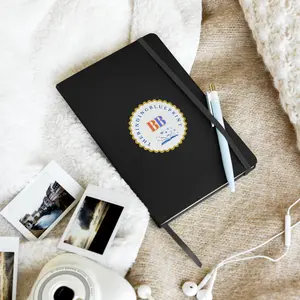 BB Hardcover Bound Notebook (Multicolor) 5.5" x 8.5" (13.97 cm x 21.59 cm) 80 Lined Cream-Colored Pages with Elastic Closure & Matching Ribbon Marker
