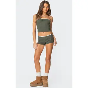 Edikted Women's Georgina Low Rise Waffle Shorts