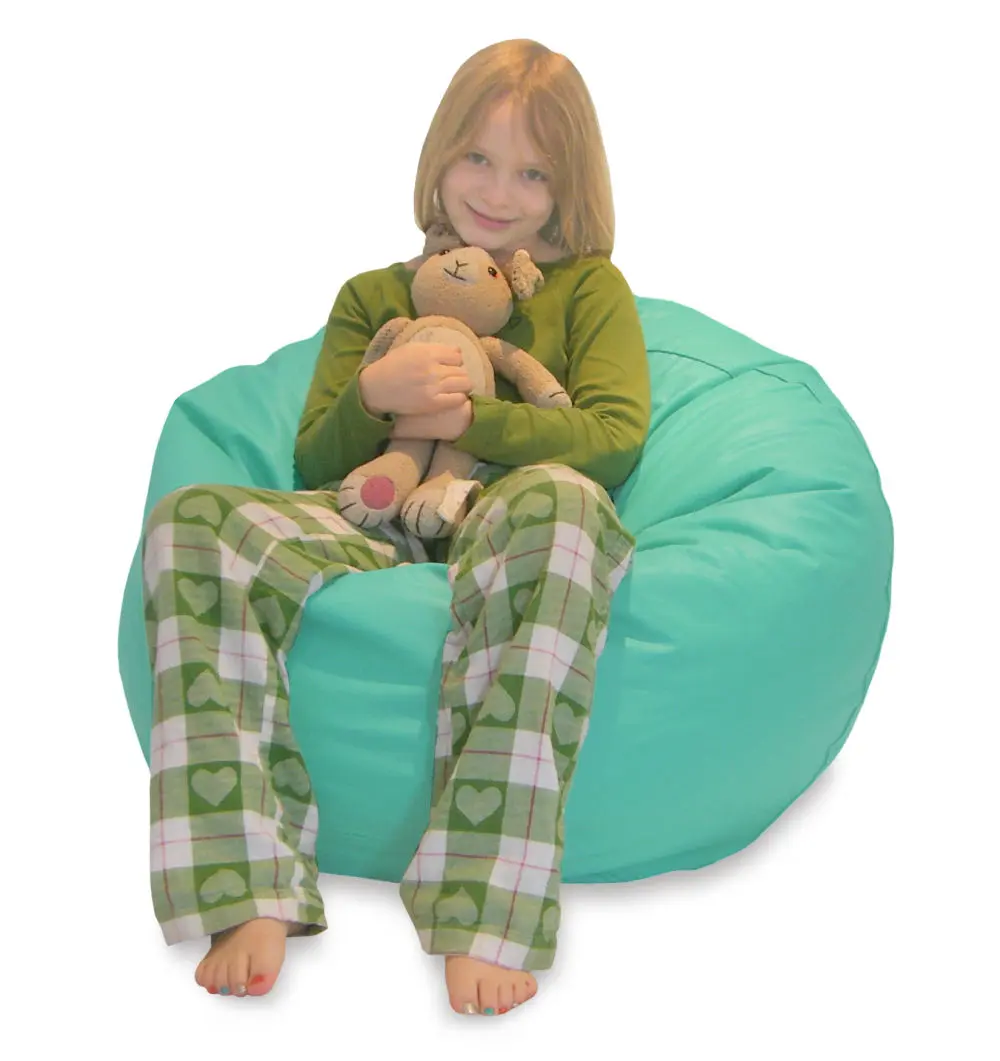 ComfyBean Classic Style Marine-Grade Vinyl Bean Bag Chair - Waterproof UV Resistant Lounger for Indoor Outdoor Use 30x30x34 Inches