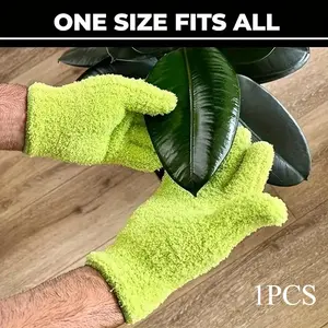 1 optional microfiber dust gloves - coral fleece material, elastic and breathable, easy to clean dust on cars, boats, RVs, plants, warm and thick winter flannel gloves, perfect for Christmas gifts