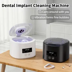 Portable Dental appliance cleaner, three-mode cleaning, braces and denture cleaning machine, portable retainer cleaner, automatic denture cleaner - suitable for jewelry, braces, dentures, watches and glasses - USB power supply, perfect gift