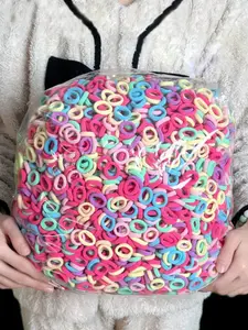 500pcs/Set Elastic Solid Color Cute Hair Scrunchies, All Seasons Suitable, Gift For Mother's Day,Woman Head Accessories, Woman Hair Accessories Hair Ties Ponytail Holders Hair Elastics Hair Rope, Hair Bobbles ,Head Piece