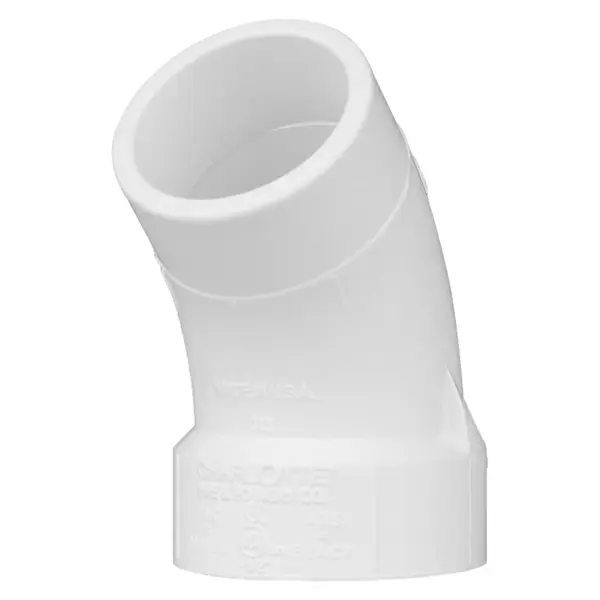 Charlotte Pipe Schedule 40 1-1/2 in. Hub X 1-1/2 in. D Spigot PVC Street Elbow – Durable Plumbing Fitting