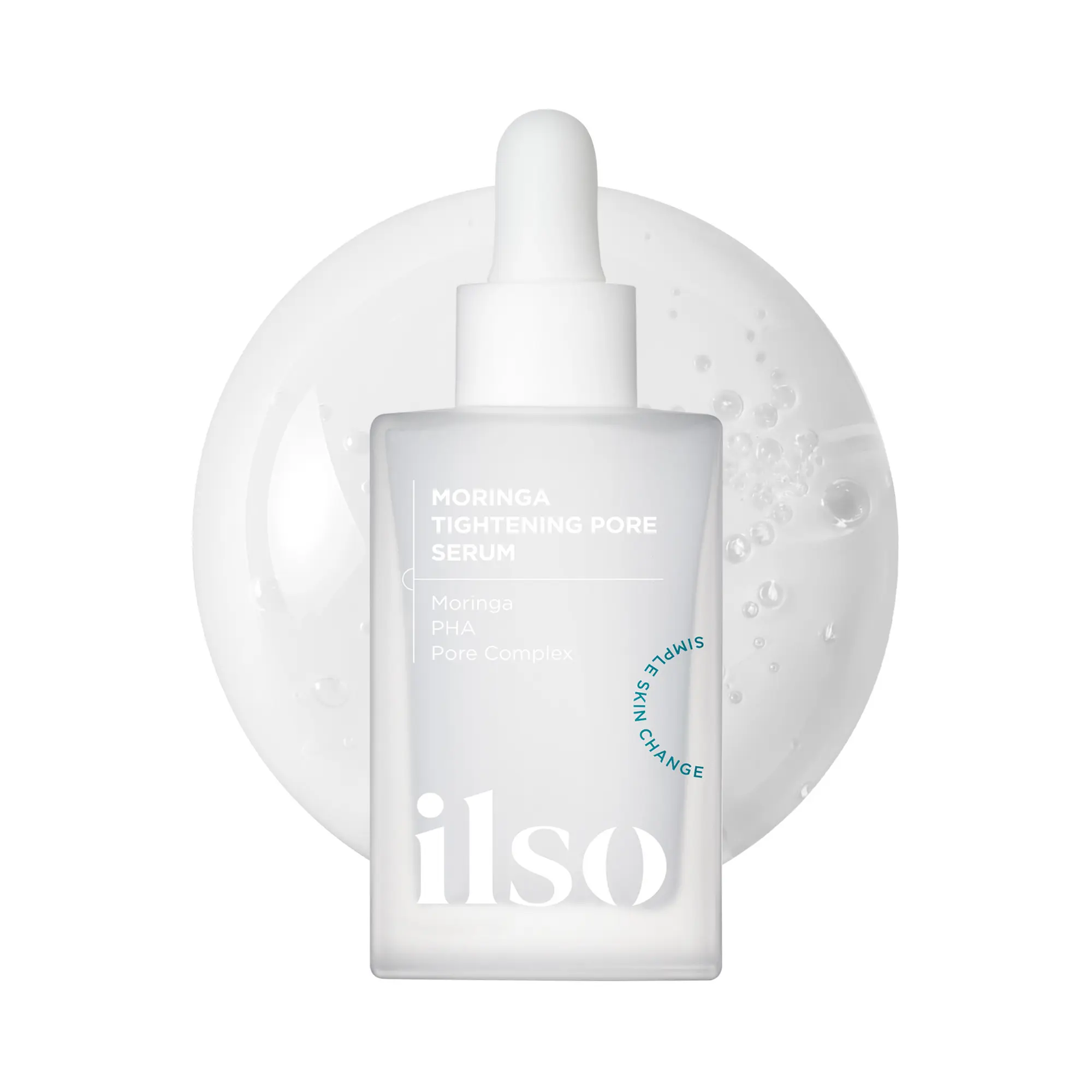 [ilso] Moringa Pore Tightening Serum - Pore Minimizer for Large Pores & Sebum Control, Lightweight Plant-Based Daily Serum for Oily & Sensitive Skin | 1.01 fl oz | Korean Skincare