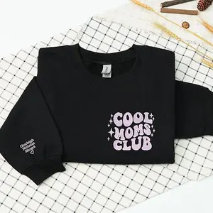 Custom Cool Moms Club Embroidered Sweatshirt with Kids Names – Thoughtful Gift for Mothers Day Birthday Christmas, Gift for Her