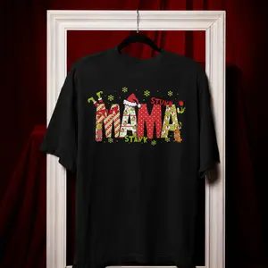 Funny Holiday Shirt, Holiday Sublimation, Christmas Shirt, Retro Christmas Shirts, Mama Christmas T-Shirt Classic Cotton