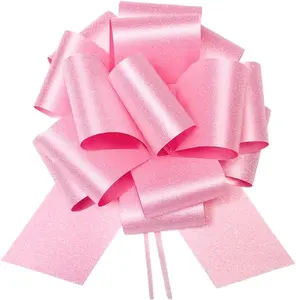 6-Pcs Large Pull Bows,6 Inch Bow for  Wrapping,Glitter Ribbon Decoration for Flower Bouquets and Basket, for Birthday Presents, Anniversary, Wedding ()
