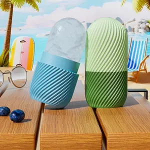 Reusable Silicone Ice Roller for Face & Eye Massage Tool, Leakproof Cold Therapy, Reusable Facial Massager, Pain Relief Device