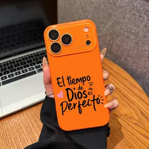 God's Timing Is Perfect Spanish Quote Phone Case for iPhone 17 Pro Max 16 15 Plus 14 13 12 Series Full Camera Lens Protection Shockproof Drop Resistant Durable Bible Inspired Verse Phone Case Suitable for All People All Religions All Faiths-A149
