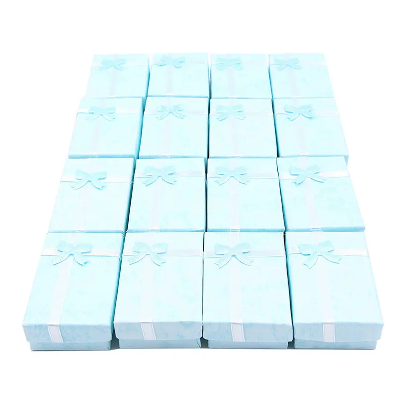 16 Pcs High Quality Paper Jewelry Gift Boxes (1.9x3.1x0.9 in) - Sky Blue Automotive & Motorcycle Exterior Accessory Decoration, for Gift Packaging, Countertops, Great for Jewelry Displays