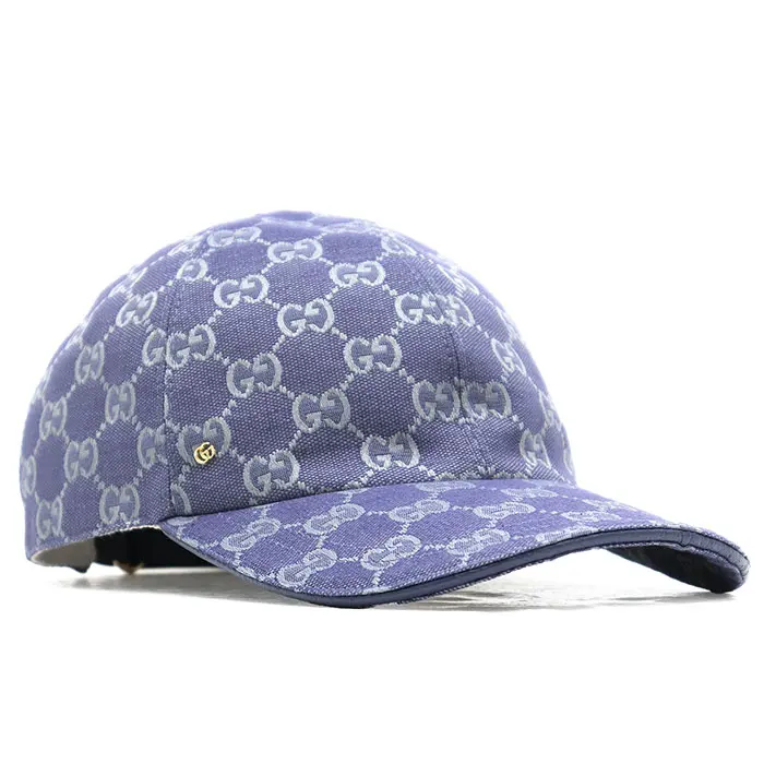 Pre-owned GUCCI Denim Small Leather Goods GG Canvas Baseball Cap