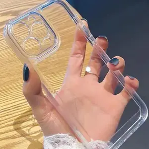 Clear TPU Phone Case, Anti-drop Shockproof Phone Protective Cover, Phone Accessory Compatible with iPhone 16 Pro X XS MAX 11 12 13 14 15 Plus Series Case