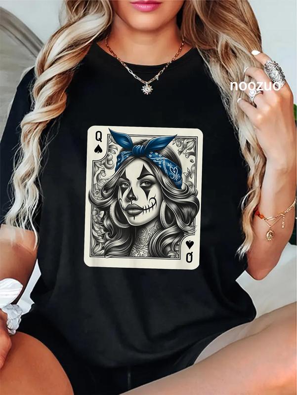 100% Cotton Unisex Chicana Chicano Shirt Camisa Cute Chicano Tattoo Art Clown T-Shirt Casual Top