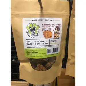 Moonshine Biscuits - All Natural "Cereal Grains" Dog & Puppy Treats - Disobedient Biscuits 6 oz. Pouch