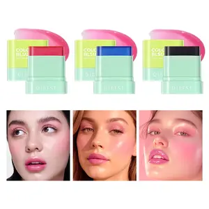 3 in 1 multifunctional makeup stick, lipstick, eye shadow, powder blusher, color changes with temperature, waterproof and sweat proof, creating perfect makeup