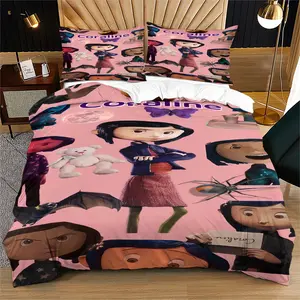 Caroline Cartoon Pattern Bedding Set, Teen Bedroom Decor, Includes 1 Fitted Sheet and 1-2 Pillowcases, Fan Favorite