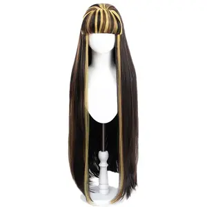 Game Cleo de Nile Wig Anime Monster High Cleo de Nile Cosplay Cute Wig Hair Heat Resistant Synthetic Women Long Wig