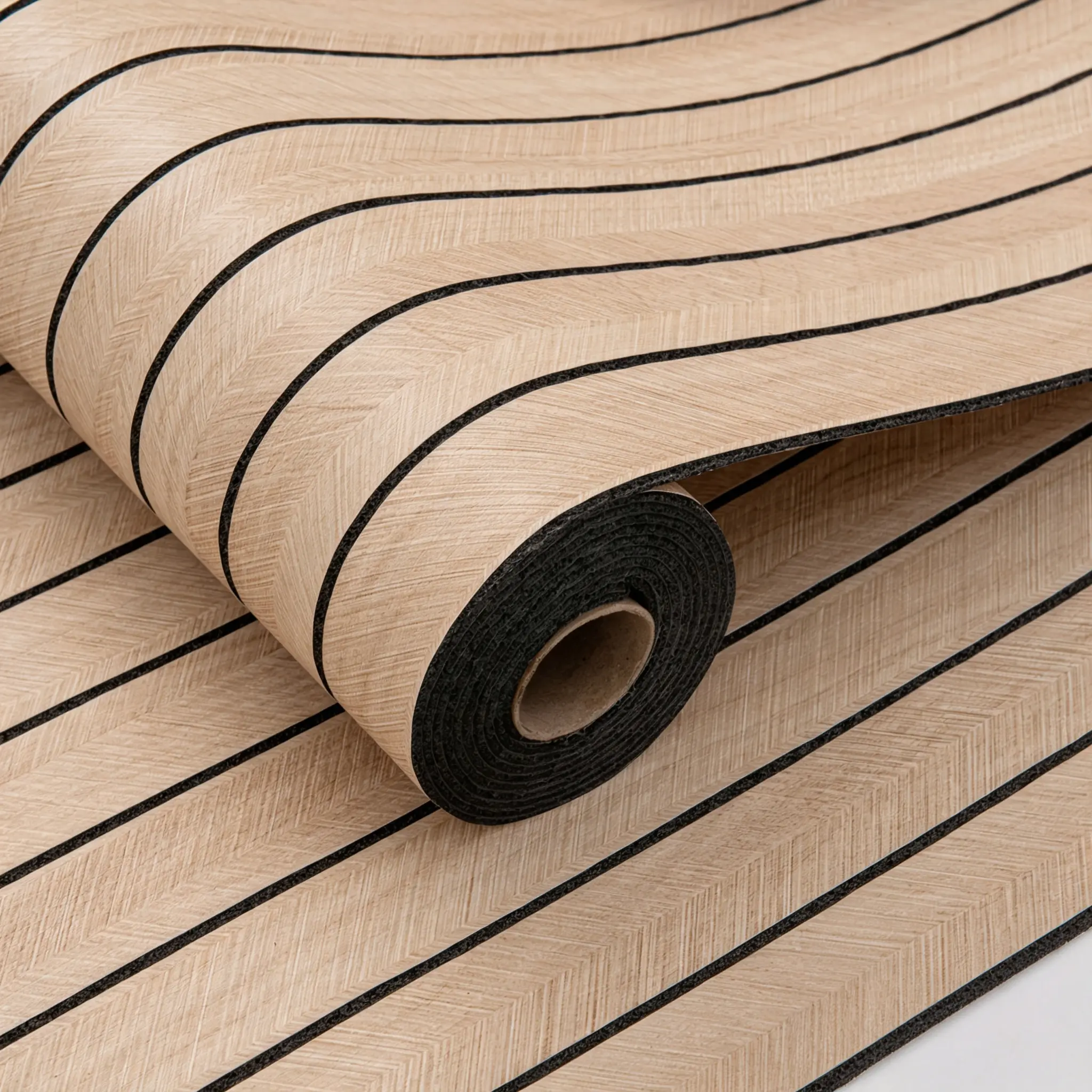 Peel and Stick PVC Slat Wall Panel 118"x15.75" Self-Adhesive Thick Faux Oak Wood Grain Wallpaper Panel 3D Soundproof Wall Panels for Walls & Ceilings