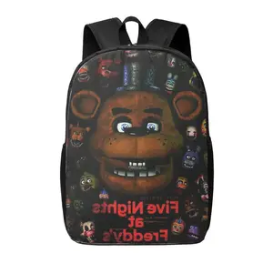 five nights at freddy's All Over Print Casual Backpack Laptop Backpack for Travel Hiking Lightweight Anime Rucksack Daily Essentials Camping Daypack Nightmare Computer Backpack FNaF