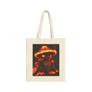 Ember-Snap Fire Toad Tote Bag | Magma Mushroom Canvas Bag | Gamer Gift