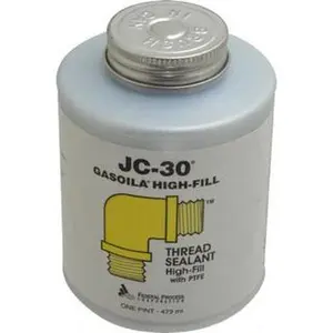 Federal Process JC-30 PTFE-Based Thread Sealant, 1 Pt Brush Top Can, Oyster White, High-Temp Seals, Max 500°F Working Temp, Automotive & Motorcycle Engine Transmission Repair Tool, JC16