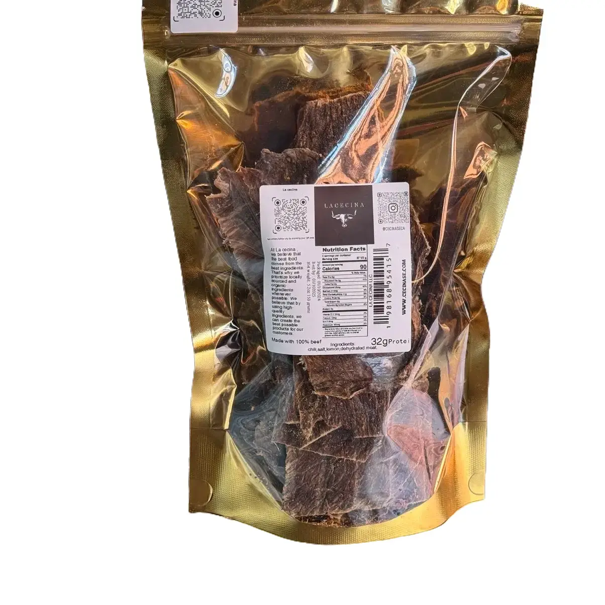 Cecina Carne Seca 6oz Spicy Mexican Beef Jerky Michoacán Style Dry Meat Snack 6oz US Crafted by Artisans for Authentic Taste