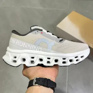 Sleek White & Grey Casual Runners - Breathable Mesh Sneakers for Street Style