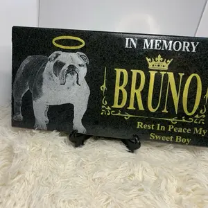 Pet Memorial on Absolutes Granite - Premium Black Granite with Gold Lettering for Dignified Pet Tribute