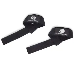 Fit Active Sports Padded Lifting Straps for Powerlifting and Weightlifting Gym Strength Training