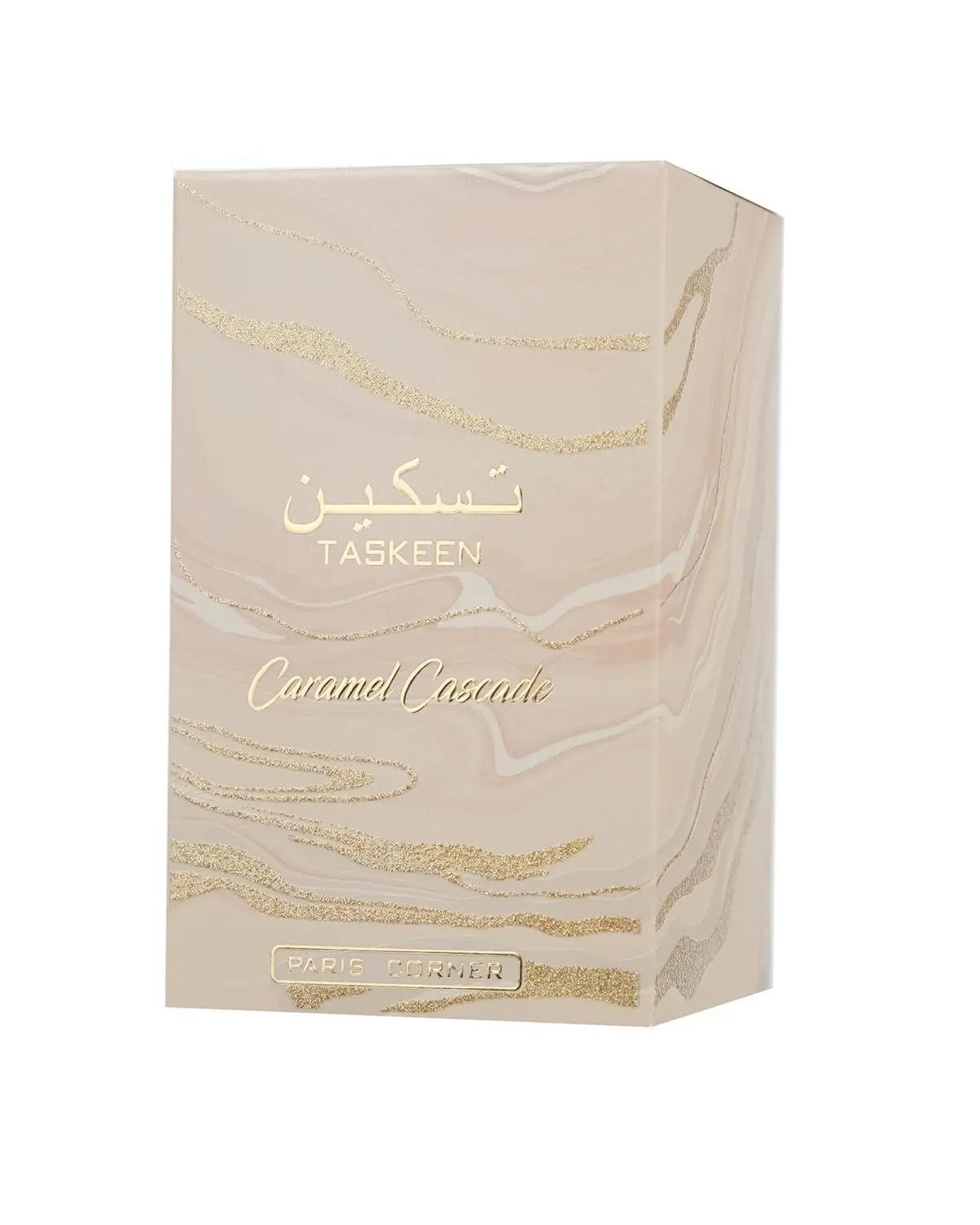 Paris Corner Taskeen Caramel Cascade EDP - 3.4 Fl Oz Unisex Gourmand Fragrance with Vanilla Scents, Caramel, Honey, Liquid, Musk Notes, Caramel Vanilla Unisex Fragrance