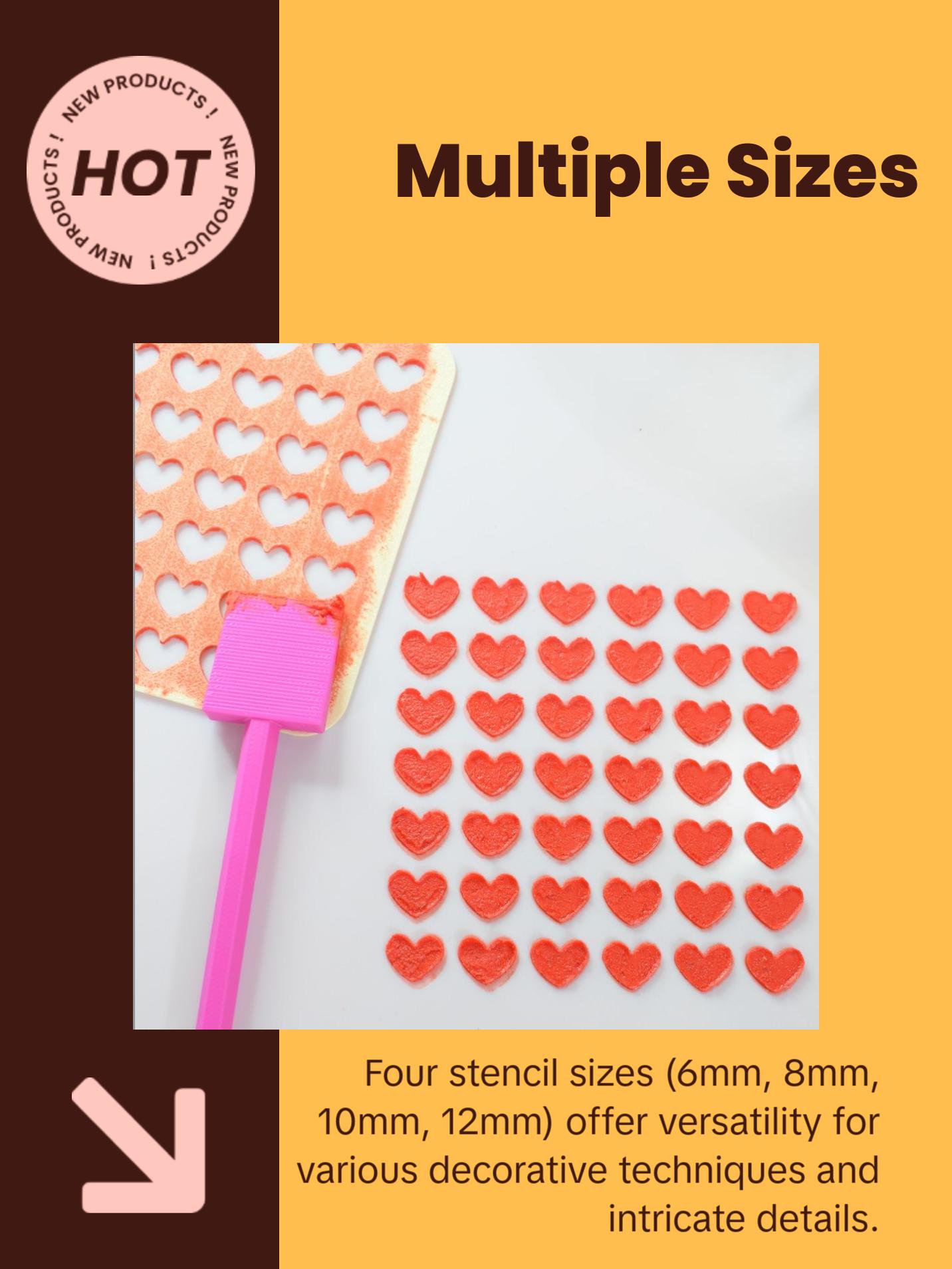 5pc DIY Sprinkle Stencil Set,6,8,10,12mm sizes. Make Your Own Stencils includes FREE SCRIBE