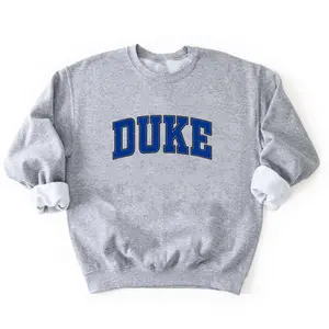 All Team - Dukke Distressed Varsity College Sweatshirt – Sport Grey, Custom Your Team, Game Day Outfit, Perfect for Casual Wear, Game Day Shirt, Menswear & Womenswear
