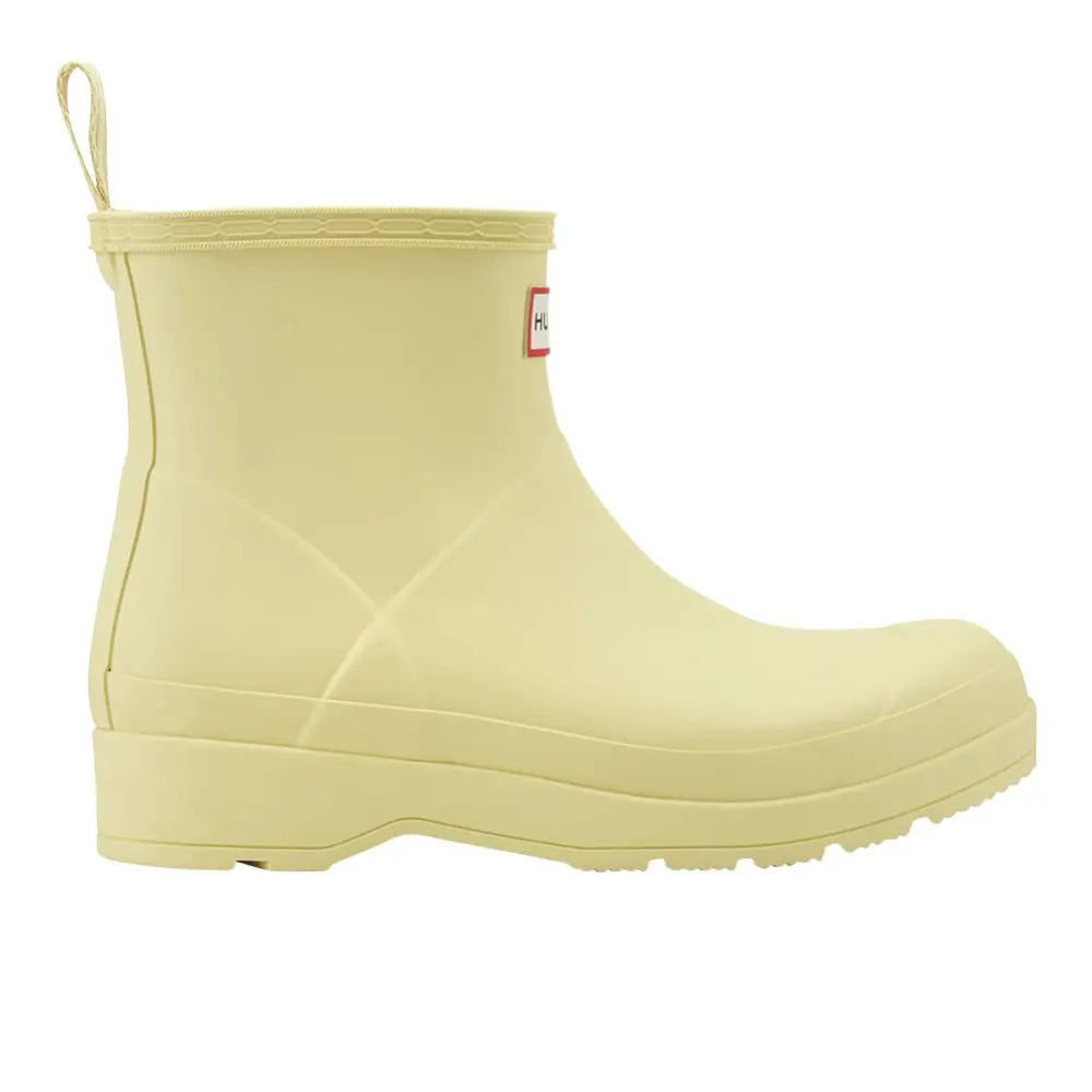 Hunter Womens Play Short Rain Casual Boots Ankle - Yellow Hunter Womens Play Short Rain Casual Boots Ankle - Yellow
