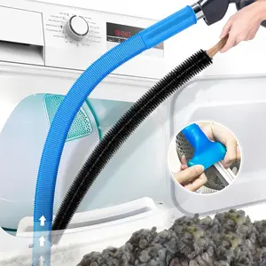 Dryer Vent Cleaner Kit 2 Pieces Compatible with All Vacuum Cleaners Lint Brush & Hose Attachment with Stretch Universal Connector Quick Lint Remover for Deep Cleaning Machine