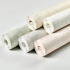 Self-Adhesive Non-Woven Fabric Wall Paper Roll, 53cm X 300cm/500cm/1000cm, Textured Plain Color, Living Room Bedroom Decor