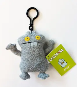 Uglydoll Babo mini plush backpack clip