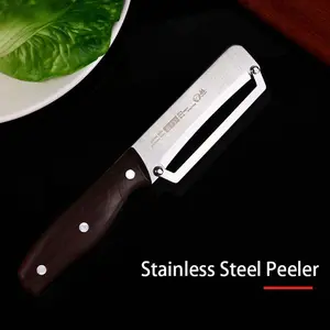 Multifunctional Sugarcane Peeler, Thickened Stainless Steel Wide Blade Peeling Knife, Labor Saving Fruit Vegetable Peeler for Home and Commercial Use