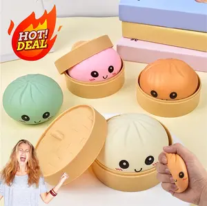 TikTok Blind Box Cartoon Emoticons: Big Bun, Lala Le, Realistic Xiaolongbao, You Tiao – Stress-Relief Toys and Small Gifts for Students