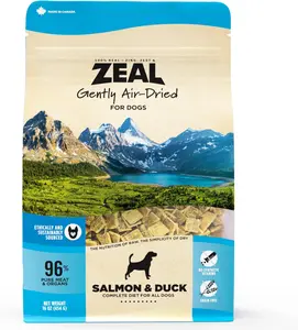 ZEAL Salmon & Duck Air-Dried Dog Food | 1lb Pack | Expires June & Nov 2026 | Grain-Free, High Protein, Healthy Joints & Coat