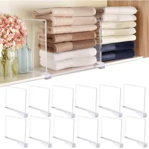 12 count Shelf Dividers for Closet Organization, Closet Purse Organizer  Shelf Dividers Purse Closet Organizer Closet Dividers for Bedroom, Kitchen, Bathroom, for Clothes Books Sweaters (12Pack)