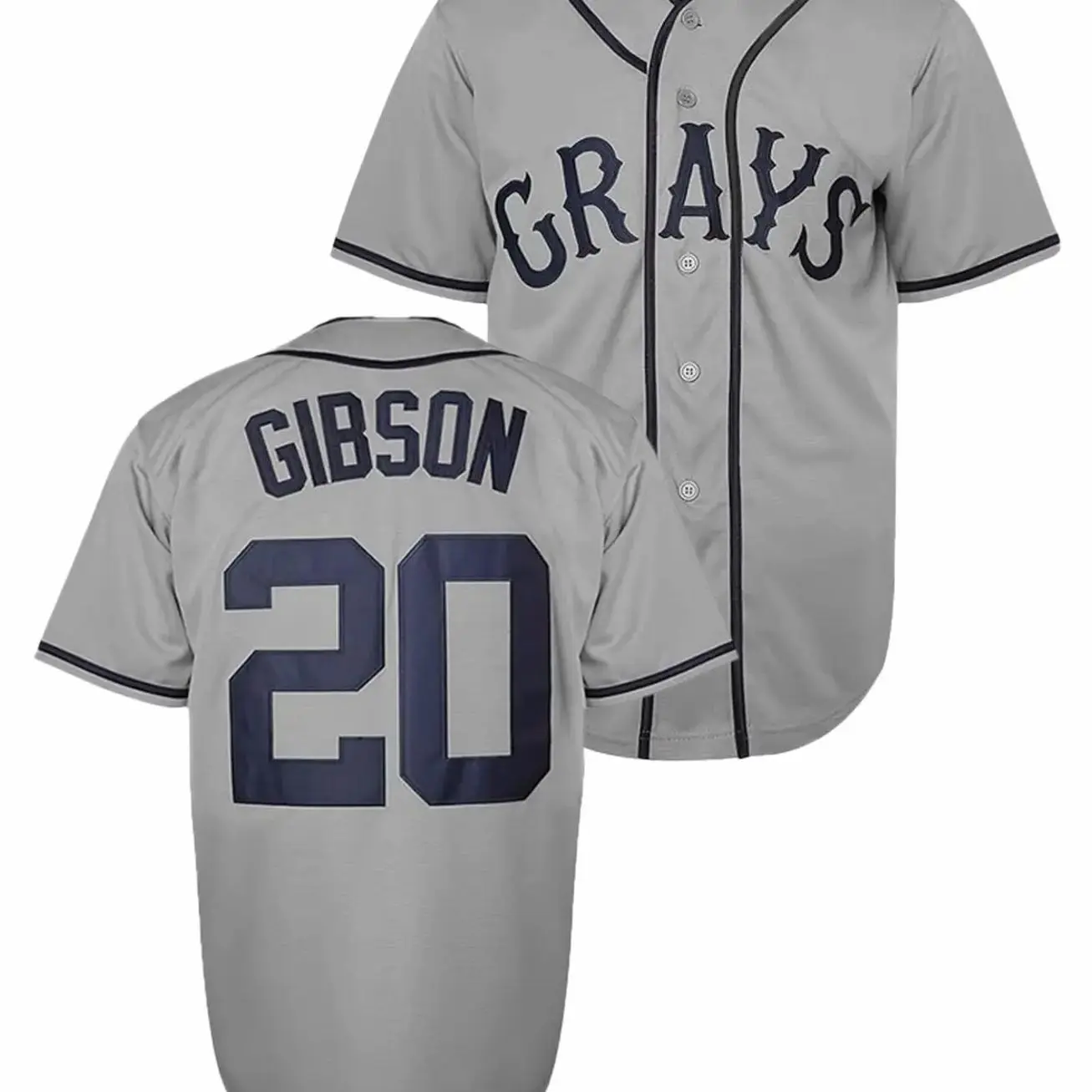 Men's Retro Baseball Jersey, Josh Gibson #20 Homestead Grays Embroidered & Stitched National League Fan Shirt, Baseball T Shirt, Jersey Shirts, Throwback Jersey