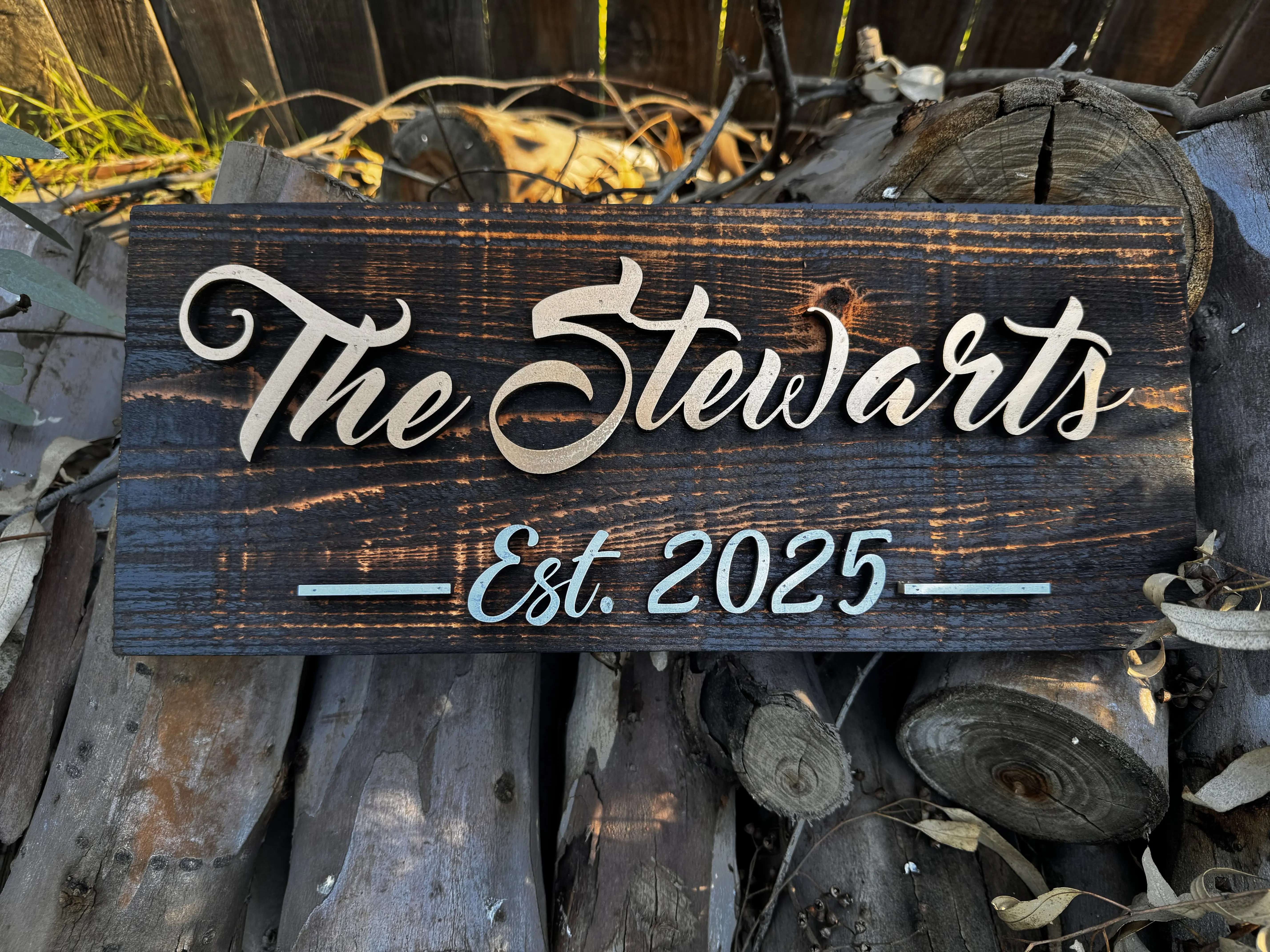 Customized Family Last Name Wood Sign and Established Date