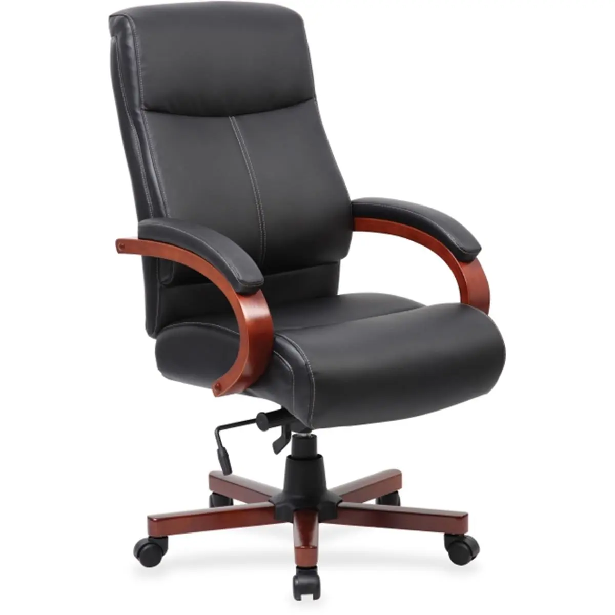 Lorell  47 x 27 x 31 in. Executive Chair, High Back - Black & Cherry