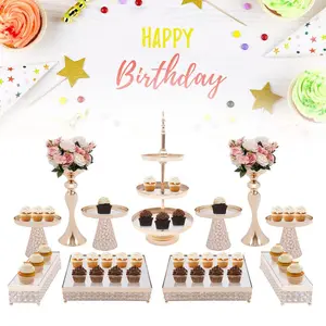 11Pcs Dessert Table Decor Display Stand Set European Creative Cake Dim Sum Rack