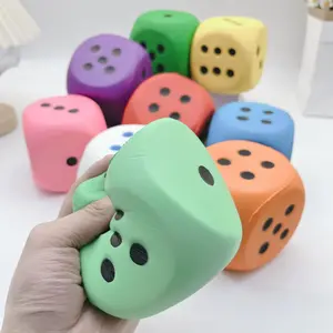 Rounded corners color points dice pu large soft dice entertainment games board games teaching aids toys large sieve pinch