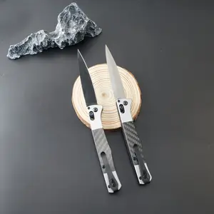 1pc 4170 Folding Knife, Outdoor Edc Pocket Knife, Single Hand Quick Open, Multifunctional Camping Fishing Tool, High Hardness Blade