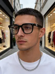 Elegant and intellectual stylish square frames blue-light blocking glasses, comfortable and durable, unisex for men and women. Suitable for travel, beach outings, parties, driving, decoration and gifting, High Quality Eyewear, Fashion Glasses