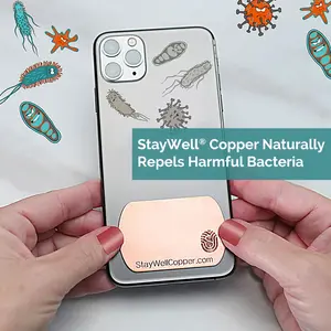 StayWell Copper Large Phone Patch - Anti-Microbial Protection for Handheld Devices