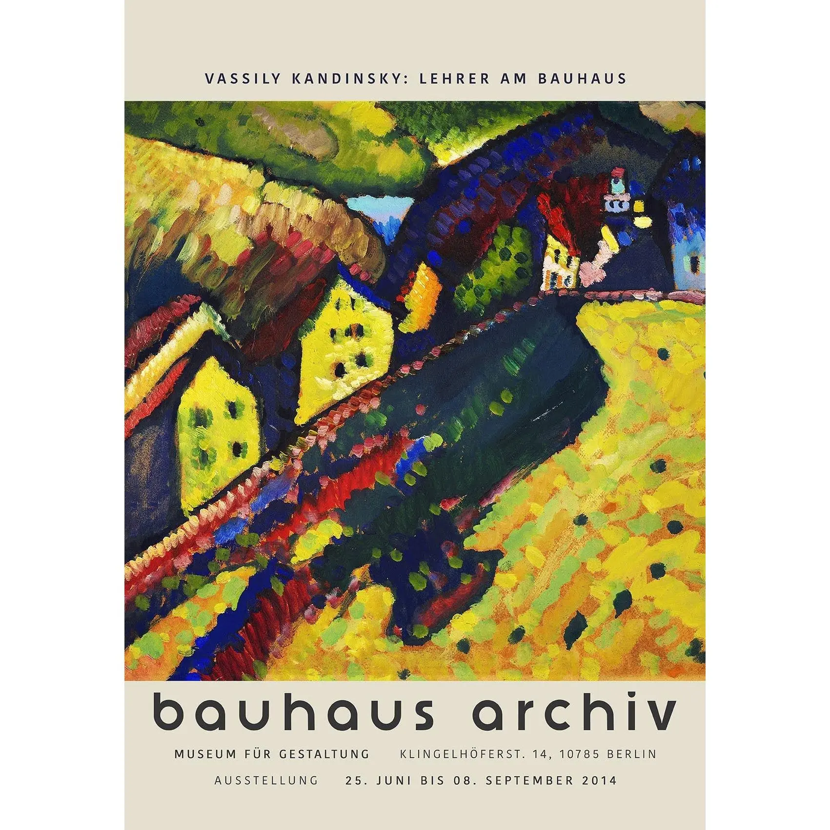 Houses at Murnau by Wassily Kandinsky Exhibition Poster