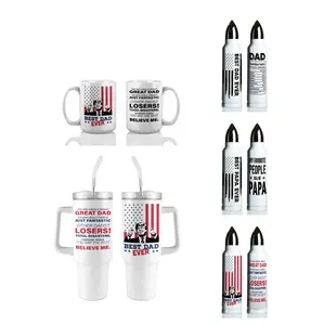 Hogg 15oz Patriotic Mug - Ceramic Coffee Drinkware with Lid, Stainless Steel, Washable, Ideal for Coffee and Tea